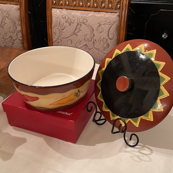 Vintage 9 PC “THE MAIN INGREDIENT” Southwestern Chili Peppers Stoneware - Picture 2 of 8